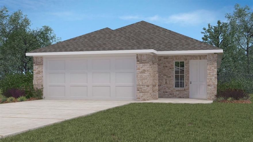 New Construction by DR Horton in Silverado community. this cute 3 Bedrooms, 2 Bathrooms, 2 Car Garage with Covered Patio brick exterior and smart home features included.