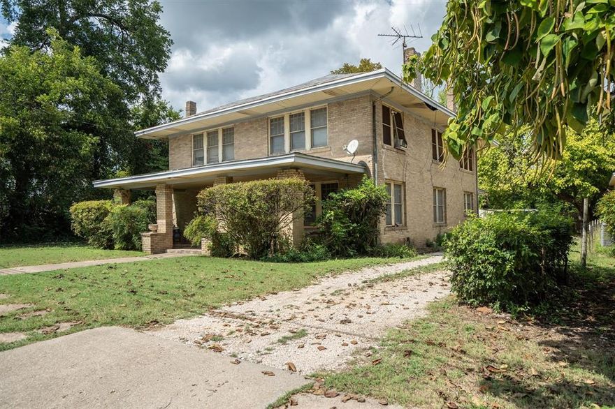 This turn-of-the-century gem offers four spacious bedrooms and two bathrooms across 3,240 square feet of living space, creating the perfect canvas for your renovation dreams. The established neighborhood setting provides a sense of community and character that's increasingly rare in today's market. Your new home sits on an impressively large lot adorned with magnificent mature trees that offer natural shade and timeless beauty. Garden enthusiasts will appreciate the exceptional potential for cultivating their own outdoor paradise. Inside, original architectural details whisper stories of bygone eras while presenting tremendous opportunities for modern updates. The generous room sizes and thoughtful layout provide flexibility for today's lifestyle needs, whether you envision open-concept living spaces or prefer to maintain the home's traditional charm. The location offers convenient access to quality education, with Farmersville Independent School District Engineering Academy nearby, making this an ideal choice for families prioritizing academic excellence. Recreation opportunities abound with local parks just moments away, perfect for weekend adventures and community events. Walking distance to Historic Downtown Farmersville and the Audie Murphy Trailhead offers unique shopping and outdoor adventures! This property represents more than just a house – it's an opportunity to create something truly special. The combination of substantial square footage, expansive lot size, and established neighborhood setting Whether you're drawn to restoration projects or simply want a home with genuine personality, this treasure awaits your personal touch. The mature landscaping and generous outdoor space provide immediate enjoyment while you plan your interior transformation.