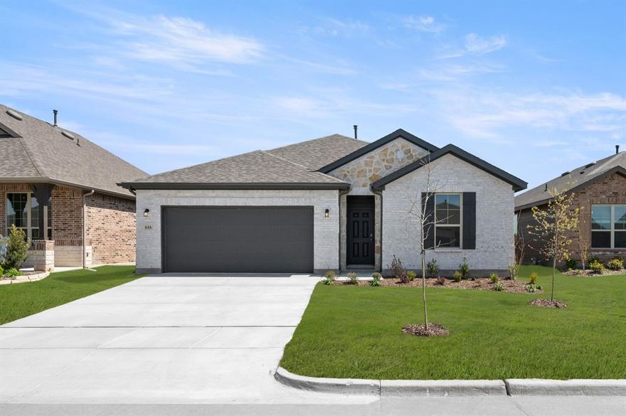 MLS# 21231252 - Built by HistoryMaker Homes - Jul 2026 completion! ~ Discover this stunning new construction single-family home, scheduled for completion by June 30, 2026, in the highly desirable Palmilla Springs subdivision. Offering 1,716 square feet of thoughtfully designed living space, this traditional-style residence features four spacious bedrooms and two full bathrooms perfect for those seeking extra room to live and work comfortably. The open-concept floor plan creates a seamless flow between the living and dining areas, ideal for both everyday living and entertaining. The modern kitchen is a true centerpiece, showcasing elegant granite countertops, a large island, and a convenient pantry for added storage. Enjoy year-round comfort with energy-efficient ceiling fans, central air conditioning, and a natural gas heating system. The home’s exterior is equally impressive, featuring a durable composition roof, rain gutters, and a two-car garage for added convenience. Don't miss out on your opportunity to buy in Palmilla Springs!