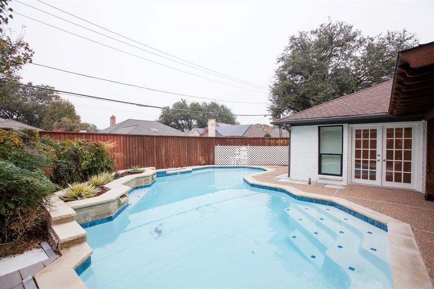 Awesome 4 bed PLUS office with 3 full bathrooms and a POOL. Approx 3100 square feet in Prestonwood. The living and dining room at the front of the house flow for entertaining with a wet bar. HUGE kitchen with tons of cabinets. Awesome covered patio with access to the backyard and pool space. The game room is just steps away with French doors open to the pool. The primary suite is true retreat with a sitting area and a bonus room. The split bedroom floorplan makes for lots of different floorplan options. This neighborhood has 24 hour, 7 day a week police patrol.

No Smoking. Pets negotiable with required screening. No housing vouchers accepted. No Section 8 accepted. No Short Term Rental AirBNB.