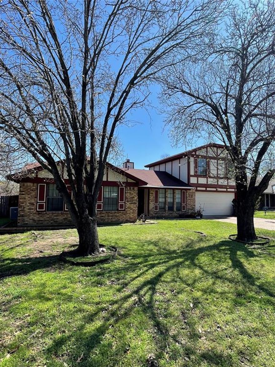 Don't miss out on the three-bedroom home with all the bedrooms downstairs along with two full bathrooms. Upstairs features a huge media, family room, game room or whatever your family needs are. Upstairs also features a half bathroom. The living room is accented with a beautiful fireplace which is adjacent to the dining room and kitchen. Wonderful schools are nearby and this home feeds into Martin HS. Don't miss out, book your appointment today and come see your new home. Just an FYI, the boards on the face of the house were destroyed by woodpeckers and can be replaced.