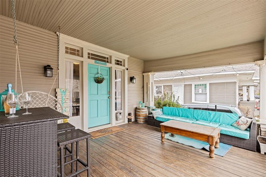 Nestled in the Historic Fairmount neighborhood is this charming craftsman bungalow in a highly sought-after pocket of Fort Worth. This home blends timeless character with everyday functionality, featuring 1,335 square feet of inviting living space and a beautifully maintained 6,200 sq ft lot. From the moment you arrive, the beautiful front porch sets the tone—perfect for morning coffee or evening gatherings. Inside, you’ll find rich, real hardwood floors, a spacious living area with a decorative fireplace, built-in shelving, and abundant natural light throughout. The oversized kitchen offers ample counter space, storage, and room to entertain—ideal for both daily living and hosting. Each bedroom provides comfort and charm, while the layout maintains the warmth and character expected in a true Craftsman home. Step outside to a large backyard with endless potential—whether you envision entertaining, gardening, or future expansion. Located within walking distance to Magnolia Avenue’s vibrant dining, shopping, and entertainment, this home is perfect for a first-time buyer, young family, or anyone who appreciates historic charm with modern livability.