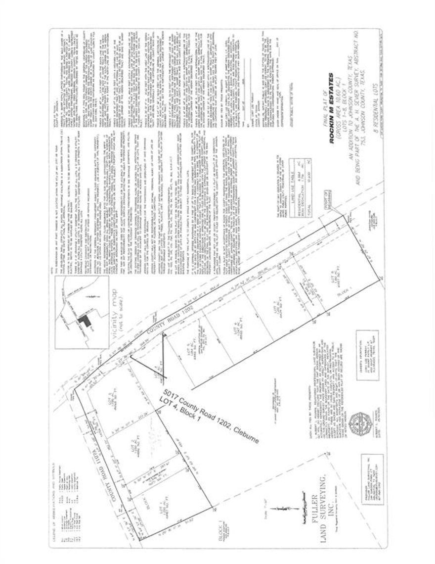Beautiful level land waiting for your dream home. 1 acre lots with road frontage, co-op electrical and water... Natural landscape surrounding property. Minimum 2000 square feet new construction. Only a few miles from Cleburne. Truly a must see.
