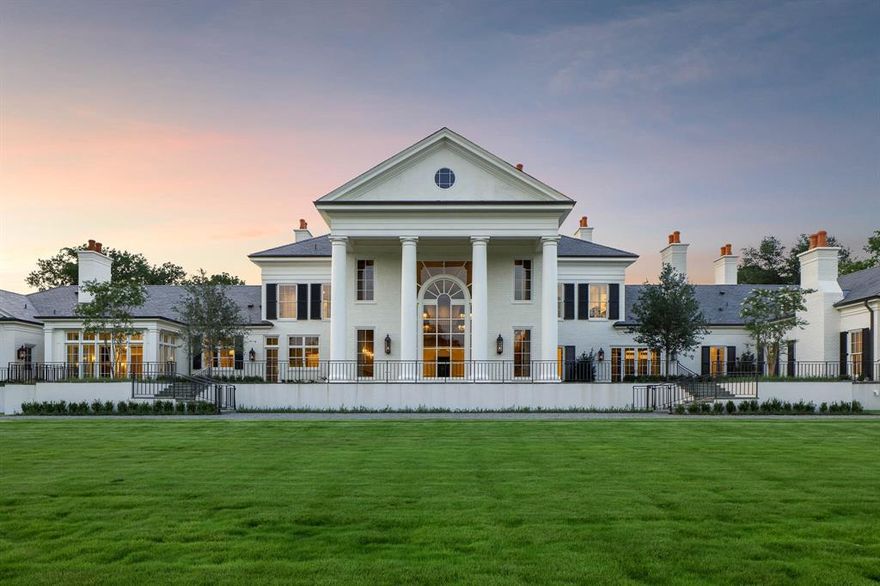 Some homes make an impression; 4606 Park Lane made history. Once host to presidents and luminaries, this storied Dallas estate returns after an extraordinary transformation, reimagined for a new era of livable grandeur. Set on 3.2 acres in Preston Hollow, the 20,928-square-foot masterpiece blends timeless craftsmanship with modern innovation, thoughtfully redefined to a new standard of luxury.

Inside, a checkerboard marble entryway sets the tone for the home’s striking aesthetic. The Great Room soars with 23-foot ceilings, leading to an entertaining wing designed for hosting on a grand scale. A glass-ceilinged conservatory and a barrel-vaulted banquet hall provide
stunning backdrops for any affair, while a dramatic, Art Deco-inspired bar ensures an unforgettable event.

While an entertainer's dream, the estate is equally suited for private life. A chef’s kitchen with a separate butler’s kitchen, a temperature-controlled wine room, and a refined library offer sanctuaries for daily living. The primary wing is a tranquil retreat, where the bedroom with its
Jamb fireplace opens to a glass oval sitting room. The showpiece bath features a sculptural brass tub and a dry sauna, while a two-room dressing suite and private glam room are designed to showcase couture collections.

The upper level, accessed by a grand staircase or private elevator, houses thoughtful guest suites, a loft, and purpose-driven spaces including a pilates studio. Outside, gaslit pathways connect the residence to its surroundings, which include a four-car garage and a private gym. A host to legends and a rare architectural masterpiece, this is more than a home—it is a place to make history. For the discerning few, your moment has arrived.