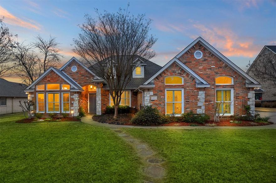 Located in the coveted Brookbend Grove subdivision of Waxahachie, this beautifully maintained home sits on a half-acre lot tucked away on a short cul-de-sac, offering privacy without sacrificing convenience. Enjoy easy access to the newly developed north side of town, charming downtown Waxahachie, and quick commutes via I-35 and Hwy 287—the perfect balance of tranquility and connectivity. Pride of ownership shines throughout. The exterior welcomes you with lush landscaping and a spacious 20x16 covered rear patio, ideal for relaxing or entertaining. Inside, soaring ceilings, abundant natural light, an open-concept layout, and a split-bedroom design create a space that feels both elevated and inviting. Numerous updates provide peace of mind and modern appeal, including a full roof replacement (Fall 2024), HVAC replacement (2019), new hardwood flooring throughout much of the home (2025), and energy-efficient windows with a transferable warranty (2019). The guest bathroom has been thoughtfully remodeled with new tile, baseboards, and paint, complemented by fresh paint and updated trim throughout the living room, kitchen, dining, and den areas. Additional highlights include plantation shutters, granite countertops, spacious walk-in closets in every bedroom, an extended primary suite with multiple large walk-in closets, and an EV charger already installed in the garage. One of the guest rooms is even as large as many primary bedrooms! The breakfast nook is large enough to satisfy many dining needs, opening up the door for added versatility with the traditional dining. Multiple living spaces are ready to meet any need. Storage is abundant throughout, making everyday living effortless. Designed for easy entertaining both indoors and out, this home offers a rare combination of luxury, comfort, and convenience in one of Waxahachie’s most desirable neighborhoods. Schedule your showing today—this one won’t last long.