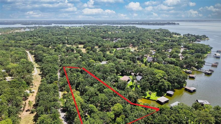 Prime opportunity on Cedar Creek Lake with nearly 2 acres with direct lake frontage and no HOA, offering uncommon flexibility for development. The property’s wooded setting, wide footprint, and favorable topography support a variety of uses including private residence, RV park, short-term rental cabins, or long-term investment hold (buyer to verify). Located less than an hour from Dallas, Cedar Creek Lake continues to see increasing demand for recreation and short-term lodging. Sites with this combination of lake access, space, and zoning flexibility are increasingly rare in today’s market. Property line on cleared part is from neighbor's fence straight down to edge of concrete and PVC by the lake. No restrictions.