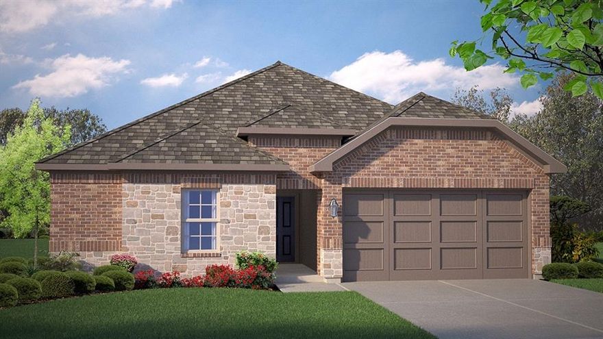 Beautiful new D.R. Horton home in the Saratoga community located in Granbury and Granbury ISD! Estimated completion early 2026. This charming single-story Tupelo Floorplan, Elevation G, offers 3 bedrooms, 2 bathrooms, and a 2-car garage with a bright open-concept layout that connects the family room, dining area, and modern kitchen—perfect for everyday living. The stylish kitchen showcases quartz countertops, 36” upper cabinets with crown molding, stainless steel appliances, electric range, stainless steel drop-in sink, a center island, and a walk-in pantry. The private primary suite includes an ensuite bath with dual quartz vanities, a 5-foot oversized shower, and a walk-in closet located off the bathroom. Luxury vinyl plank flooring extends through main areas and wet zones. Equipped with America’s Smart Home Technology and energy-efficient construction, this home also includes a covered back patio, full sod, sprinkler system, privacy fencing, and professional landscaping. Saratoga residents enjoy two community parks, and easy access to Highway 377, Saratoga Blvd, Lake Granbury, Granbury City Beach Park, HEB, local dining, Harbor Lakes Golf Club, and Motor Sport Ranch.