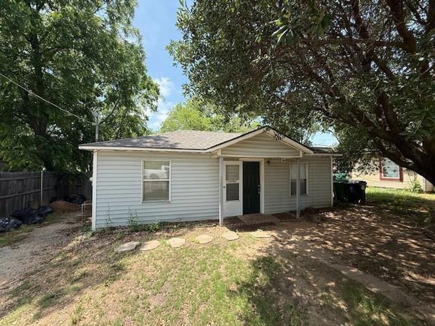 Great investment property or family home located near downtown Denton, UNT and TWU. Roof and HVAC system replaced within the last 2 years. Huge backyard, mature trees, large laundry and storage room off the kitchen, refrigerator included. Come see this move-in ready property today!