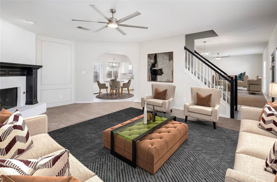 Charming home in sought out Allen School District with recent updates.  Come see this pristine 4BR, 3BA residence featuring a wealth of recent updates. Interior freshly painted in tasteful hues, while ceilings now boast a smooth, popcorn-free texture. Kitchen cabinets radiate new life with a fresh coat of paint alongside an updated fireplace, stairway, and doors. New fans and fixtures lend a modern touch. Recently updated granite countertops enhance the property's value. This adorably refreshed dwelling awaits your move!