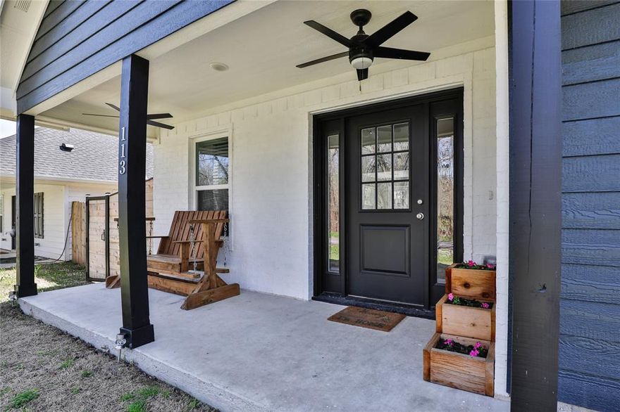 This home is truly the best of both worlds! Sit out on this gorgeous front porch and look at nothing but trees across the street as you sip your coffee, or walk just .25 miles away to downtown Whitewright! Built in 2022, this house is completely updated with a wonderful open floorplan, quartz countertops, a one car garage, flower beds in the backyard, a nest thermostat and the primary bedroom split from the secondary bedrooms. This home even has extra cabinetry that was added to the kitchen for a huge pantry area, as well as additional storage in the laundry room. Be sure to check out the over-sized primary bathroom that is accompanied with a large walk-in closet! This home has so much charm and is an absolute steal - do not miss your opportunity!