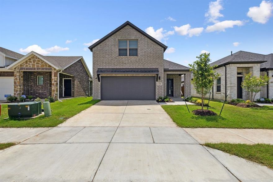 This beautiful NEW home is in the master planned community of Eastridge and includes four bedrooms and 3 full bathrooms with the primary and guest suite downstairs. The downstairs offers an open concept with a large island kitchen. Highly sought after kitchen features include white painted shaker style cabinets, modern tile back splash, stainless steel appliances and quartz counters. The spacious primary bedroom is light and bright with a spa-like bath with separate vanities and a large shower with seat Additional popular features include vinyl plank downstairs, shaker doors, abundant recessed LED lighting, fans in all bedrooms and an epoxy finish on the garage floor. Welcome home!