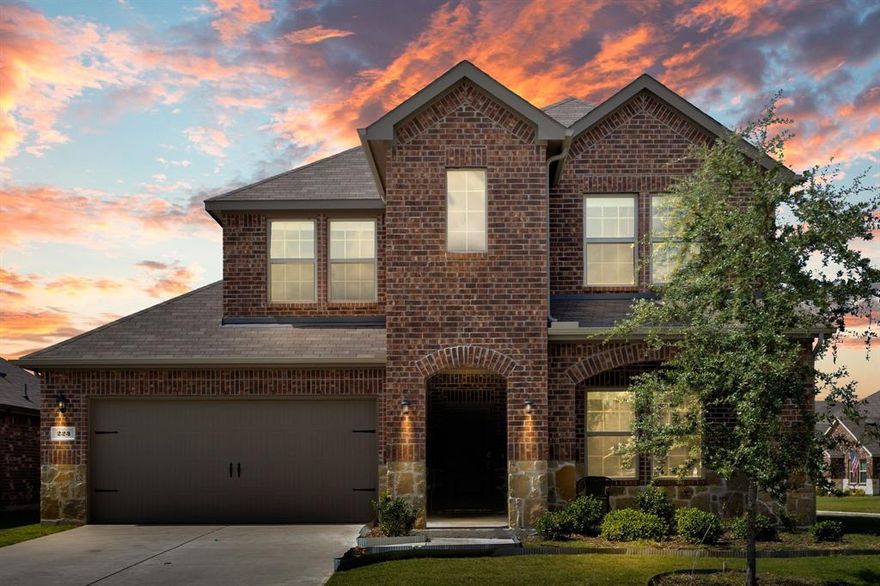 MODERN LUXURY MEETS FLEXIBILITY, REDUCED & READY FOR MOVE-IN!
Experience the best of Hunt County living in this Caddo Mills, nearly-new 2-story home on a prime corner lot! Designed for the modern family, this floorplan offers unmatched flexibility with a main-floor primary suite plus a second downstairs bedroom and full bath, Totally ideal for guests, in-laws, or a private office. The heart of the home is the open-concept kitchen featuring beautiful granite counters, a large entertaining island, and a walk-in pantry that answers all your storage needs. Luxury vinyl plank flooring flows throughout the main areas, leading to a large laundry room and a pristine garage with epoxy-coated floors. Upstairs, you’ll find a second living area for a game room and two spacious bedrooms. Relaxation is easy with front and back covered porches, a complete irrigation system for low-maintenance lawn care, and a tankless water heater for endless comfort. Community amenities include a sparkling pool and playground. This Prime location is just north of Dallas with easy freeway access and a short commute to Rockwall or Greenville. This home is guaranteed to deliver instant equity for Investors and Family. Schedule your walk through today.