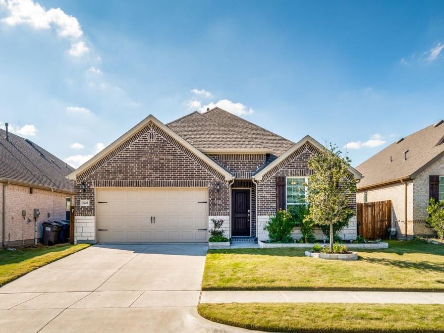 Absolutely perfect one story home that is move-in ready with all of the smart home upgrades as well as an extended covered patio and an 8-seat MasterSpa hot tub with LED lighting and magnetic therapy out back! Inside you'll find a light and bright home with almost no carpet. Wood looking ceramic title everywhere but the two guest bedrooms. Huge study with glass French doors off the entry could be a kid's playroom or a double study if both of you work from home! Nice, open kitchen with an island-breakfast bar, stainless appliances, quartz countertops and gas cooking. Don't miss the work center that's being used as a coffee bar just off the kitchen near the mud-room back pack area off the garage entry. Large family room with gas fireplace has a built in speaker system. Primary bedroom with its own private bathroom is set apart from the other two bedrooms offering excellent privacy. Two guest rooms share a guest bath. Out back you'll find a 15x12 covered patio, hot tub and more