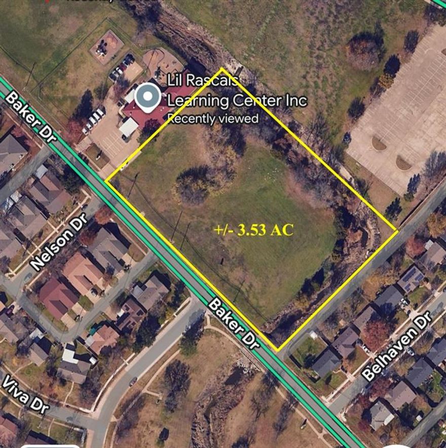 It is strategically located within established residential & commercial neighborhoods. Being adjacent to Mesquite Independent School District, Mesquite high school, a kindergarten and Blackwood Park — making it ideal for family-focused development. Surrounded by retails and medical facilities, it gives residents convenient access to green space, recreation, shopping, dining, and everyday services.

Zoned TNMR (Traditional Neighborhood Mixed Residential), various residential developments are allowed, including senior housing, multifamily apartments, townhomes, duplexes and single family homes. With its prime location and strong neighborhood amenities, it is very well suited for assisted living, senior housing and residential care uses (such as community homes and personal care facilities). A great fit for compatible small-scale residential and neighborhood-oriented uses that support a traditional neighborhood character. This parcel offers flexibility to deliver diverse housing options in response to growing demand in the Mesquite market. 

With city water and city sewer, this parcel is suited for residential developments with densities or a longer term hold.