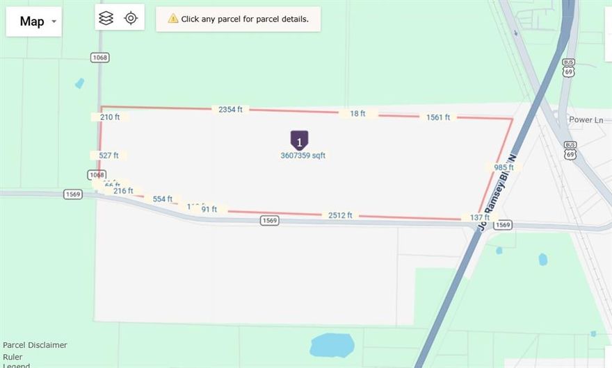 85 Acres with Triple Frontage in Prime Greenville Growth Corridor

Property Highlights  - 85.024 acres in a high-growth North Texas corridor  - Triple frontage: FM 1569, County Road 1068, and visibility from US-69  - Ag-exempt for low holding costs  - Survey-verified boundaries; no visible encroachments  - Flood Zone X (outside special flood hazard area)  - Documented easements clearly mapped for planning  - Strong topography and access for multiple development paths  
Location Advantages  - Surrounded by large landholdings and emerging development  - Excellent visibility and access for commercial or industrial use  
Development Potential  - Residential subdivision  - Long-term land banking  - Ideal for 1031 exchange buyers  - Ranchers  - Investors  - Land bankers  - Future developers  - Families wanting acreage homesites  
Investment Notes  - Clean title history  - Strong growth corridor  - Multiple access points  - Buyer to verify utilities and development requirements