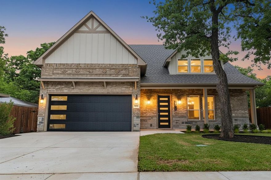 Located in the heart of North Richland Hills, this stunning new construction custom home offers the perfect blend of luxury, efficiency, and convenience. Built with exceptional craftsmanship by Shamrock Custom Homes, this 3,400-square-foot residence features 5 spacious bedrooms, a dedicated office, and a large media or game room—ideal for both everyday living and entertaining. The open-concept floor plan is enhanced with modern, upgraded finishes throughout, creating a bright and inviting atmosphere. Designed for comfort and sustainability, the home includes high-efficiency HVAC systems and foam-encapsulated insulation. Situated within the highly rated Birdville ISD, it is zoned to Smithfield Elementary, Smithfield Middle, and Birdville High. Step outside to enjoy a heated and chilled pool along with an artificial grass backyard—perfect for year-round relaxation. Conveniently located steps to Smithfield Elementary, Smithfield Train Station, and current and proposed dining and entertainment.