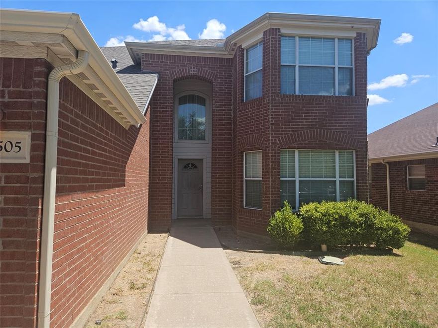 Master bedroom is down and all other bedrooms are upstairs. Open living and dining downstairs with a large game room and study-media room upstairs. New carpet and paint throughout. Great natural light with high ceilings. Community Pool and Playground.