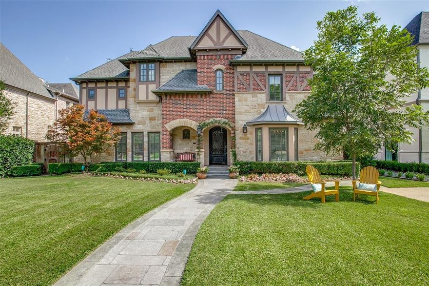 Excellent University Park location on large lot. Rebuilt from the foundation up in 2008. Open kitchen-den overlooks an incredible outdoor space with kitchen, covered patio, pool and spa.  Entertaining is easy with gourmet kitchen with marble and granite counters and large pantry. Primary bedroom on 2nd floor with 2 large closets, dual sinks, garden tub, and steam shower. 3 additional en-suite bedrooms upstairs with guest suite downstairs.  Flexible spaces downstairs allow for 2 offices. Dual staircases.  Gameroom and laundry on 2nd floor with exercise and media rooms on 3rd floor. Incredible storage.  Wired for sound. Hard to find 3 car garage with extra parking in front.