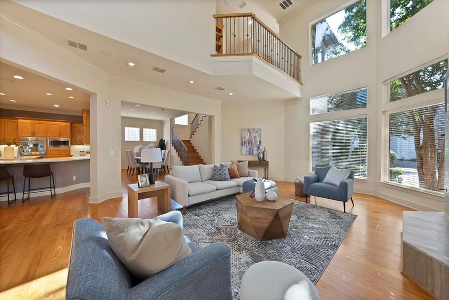 Rare opportunity to own a home in one of Oaklawn’s few GATED neighborhoods—a serene haven tucked within the heart of Dallas. This beautifully maintained residence blends modern updates with timeless comfort, offering a spacious, open floor plan designed for entertaining. An extended driveway provides private parking, while inside, wood floors flow through the bedrooms and closets, enhancing the home’s warm and inviting feel. The remodeled kitchen is a chef’s dream, featuring sleek countertops, new INDUCTION cooktop, hood, ovens, and sink, along with convenient pull-out trash and recycle bins. Natural light fills the home through newly replaced windows and updated Milgard sliding and French doors, creating an airy, refined atmosphere. The primary suite offers a renovated bath with a new shower door, double shower heads, upgraded toilet, vanity, and a modern heater and exhaust fan for daily comfort. Throughout the years, every detail has been thoughtfully maintained and improved. Major updates include two new water heaters with a hot water recirculation system, a refreshed fireplace with a contemporary design, newer washer and dryer, updated ceiling fan and lighting, and fresh exterior paint completed in 2024. A home security system with cameras adds peace of mind, while a 2025 HVAC tune up and professional vent cleaning ensure the property is as functional as it is beautiful. From the extended driveway with 3 dedicated parking spaces and private patio to the modern kitchen and elegant finishes, this home offers a rare combination of privacy, style, and convenience. Located just minutes from Dallas’ best dining, nightlife, and shopping, it provides the perfect retreat from city life—without ever leaving it!