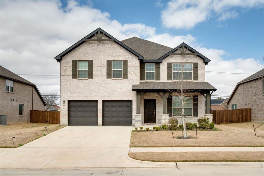 Welcome to spacious *5-bedroom, 4.5-bath home* located on a quiet *cul-de-sac in the highly sought-after Mansfield ISD*. Designed for both comfort and functionality, this beautifully maintained home offers an open and versatile layout perfect for everyday living and entertaining. One of the home’s standout features is the presence of *two primary-master suites* one on main-level and second oversized primary suite upstairs, both include a *large bathroom and spacious walk-in closets*, providing flexibility and comfort for larger households. The elegant kitchen is a chef’s delight, featuring *Quartz countertops, a full tile backsplash, ample cabinetry, and generous counter space* —perfect for meal preparation and gatherings. The *open-concept design* flows seamlessly into the main living areas, creating a bright and welcoming atmosphere.  Additional interior highlights include a *formal dining room*, a *private study that can easily be converted into a media room*, and a *large upstairs game room* ideal for entertainment or family activities. The lower-level showcases *durable ceramic wood-look tile flooring*, offering both style and easy maintenance. Step outside to enjoy a *beautifully maintained yard with full sod and an irrigation system,* making outdoor maintenance simple and efficient. The *cul-de-sac location* provides added privacy while still being part of a welcoming neighborhood. This exceptional home offers *space, flexibility, and modern finishes* in one of the area's most desirable school districts.