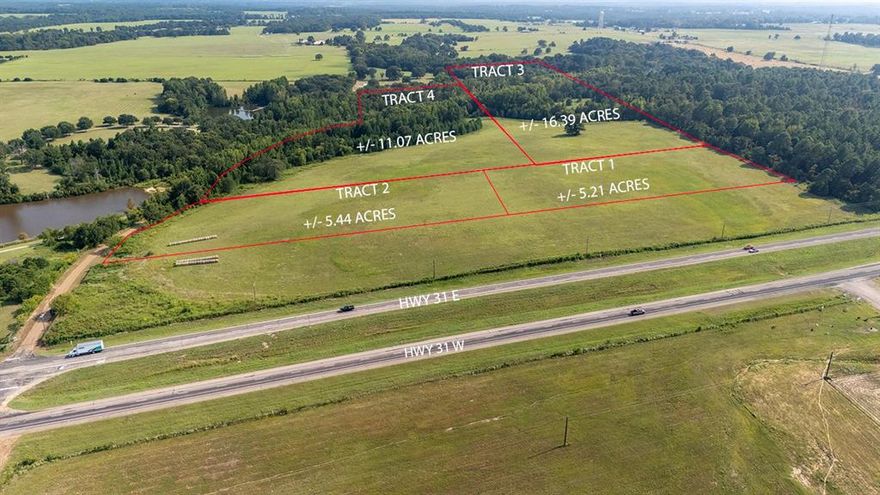 Spectacular lots situated in Brownsboro centrally located just minutes from Athens and Tyler.  There are 4 lots that an be purchased individually or packaged together.  Lot 1 features 5.21 of cleared acres and as well as lot 2 with 5.44 acres.  Lots 3 & 4 are partially cleared and heavily treed where you can enjoy watching nature and the plentiful wildlife.   Lot 3 features 16.39 acres with a generous pond.  Lot 4 features 11.07 acres.  Buyers to verify what utilities are available.  Lot 1 - MLS 21052392, Lot 2 - MLS 21052046, Lot 3 MLS21052457, Lot 4 MLS 21052472.  The possibilities are endless in building your dream home one of these stunning lots or purchasing multiple lots.