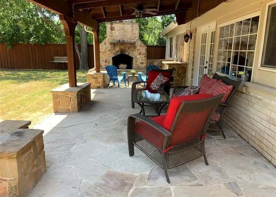 This comfortable, bright 3 bedrooms 2 bath home on a huge lot is in the highly desired Plano ISD. Conveniently located near shopping, dining and major highways. Enjoy the inviting custom outdoor retreat-complete with a roof-covered slate patio, stone fireplace and wet sink-perfect for relaxing, dining or entertaining. Board on board yard fence for privacy; shed for extra storage. Many updates throughout and NO carpeted floors. SS appliances in the kitchen. The refrigerator, washer and dryer are included. Come see now ... MOVE-IN Ready!!!