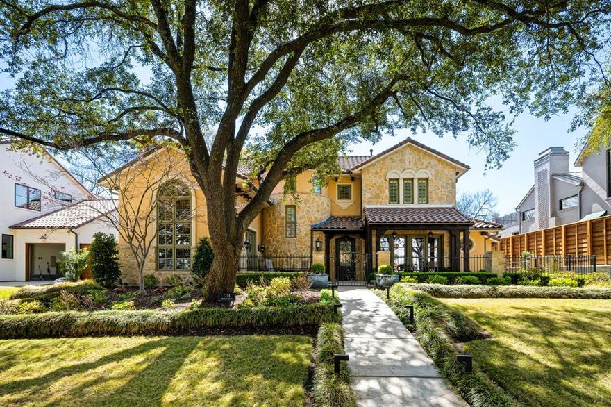 A true Texan Villa in one of the most coveted pockets of Lakewood. This expansive .34 acre lot is mere steps from White Rock Lake. Spanning nearly 5,000 SF, this layout is sure to impress. With 3 extra flex spaces and an open kitchen, there are spaces for the whole family. The 3 car, oversized garage is fit to store bikes for the whole family to access the backyard adjacent SOPAC trail. The large backyard will be a buyer favorite. The guest suite resides on the main floor while the other 3 large bedrooms are upstairs. There is flex space upstairs that could easily be turned into another bedroom. The primary suite features its own private living area and balcony that gazes upon the trail below. The Maplewood enclave, where tree-lined streets, lack of power lines, and architectural distinction define the landscape.