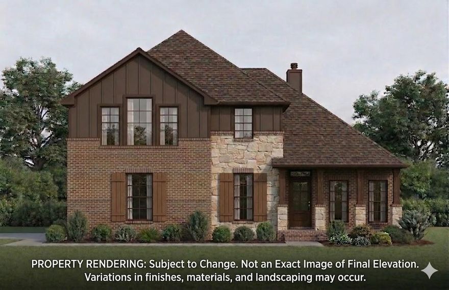 UNDER CONSTRUCTION! Welcome to your dream home at 7417 Stonehenge, nestled in the serene community of Stonehenge II in Sanger, TX. This stunning new construction by Sumeer Homes offers quality craftsmanship and thoughtful design, all situated on a generous one-acre lot.

This home features a contemporary elevation with brick accents, a large covered front porch, and an inviting back patio perfect for outdoor entertaining. The slab coverage is thoughtfully designed, allowing for a balance of living space and green area, with full sod in the front, sides, and extended backyard.

Inside, you'll enjoy a modern open-concept floor plan crafted for both functionality and comfort, with plenty of space, high ceilings, and smart structural enhancements. Don't miss the opportunity to own a brand-new, move-in-ready home on a full acre in one of Denton County’s most desirable new developments.