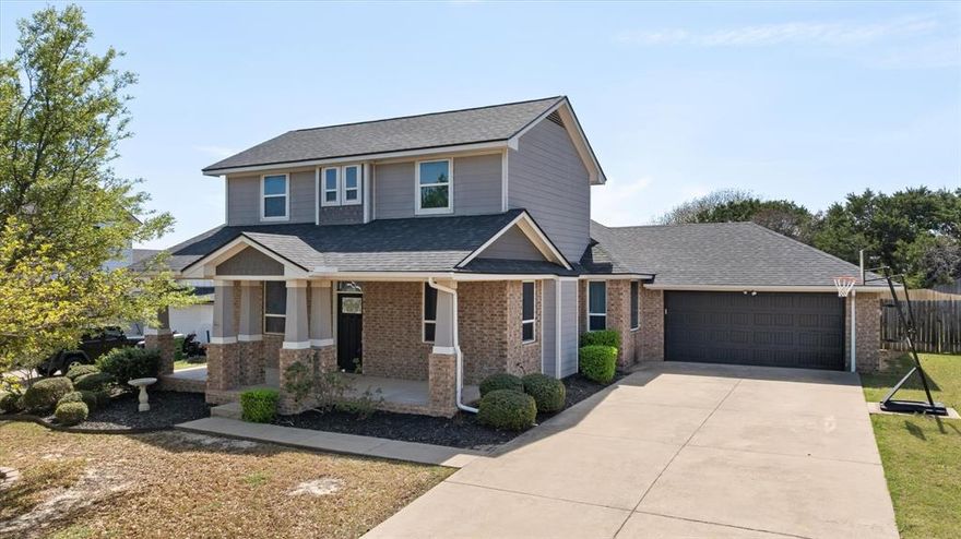 Beautiful 3 bedroom, 2.5 bathroom home in highly sought-after neighborhood in Glen Rose with a pool! Located in the Camelot addition neighborhood with NO HOA! The entire bottom floor features beautiful stained concrete floors, while the upstairs features carpet. Spacious living room allows for multiple furniture layout opportunities, and the dining area is conveniently located between the open living room and the kitchen. The primary bedroom is located on the lower level of the home and features attached bathroom with dual vanities and large walk-in closet. The beautifully crafted office can be converted into a 4th bedroom. Eat-in Kitchen features island with electric stove and oven. Upstairs, you'll find a desk area in the upstairs landing and two matching sized bedrooms with walk-in closets. Upstairs full-size bathroom has a bathtub-shower combo. Outside the back patio features a pergola to lounge in the shade after a dip in the beautiful IN-GROUND POOL! Just an hour from Fort Worth with a 25 minute drive to Chisolm Trail Parkway, this property makes commuting a breeze. Located in Highly Rated Glen Rose Independent School District, this property is one you are not going to want to miss out on.