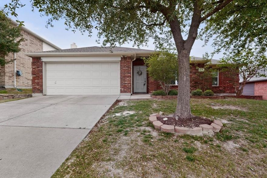 Charming and beautifully updated one-story brick home featuring an expanded covered 30’ x 10’ patio, creating the perfect outdoor retreat for relaxing evenings or effortless entertaining. The thoughtfully renovated kitchen shines with 2024 upgrades including quartz countertops, stylish backsplash, freshly repainted cabinetry, new microwave, and a gas range with griddle top designed for both everyday living and culinary enjoyment. The secondary bath has also been refreshed with updated countertops for a cohesive modern touch. Inside, the well-maintained open-concept layout offers warm and inviting living spaces highlighted by a striking cast-stone mantel fireplace with new gas logs, complemented by two dining areas for added flexibility. The formal dining room near the entry can easily serve as a home office, playroom, or additional flex space to fit your lifestyle. The spacious owner’s suite provides a private retreat with an ensuite bath featuring dual vanities, a jetted garden tub, separate shower, and walk-in closet. Easy-care luxury vinyl flooring flows throughout the home, while the finished attic flooring offers valuable additional storage space. Ideally located near shopping, dining, and highly regarded schools, this move-in ready home combines comfort, style, and convenience in a highly desirable setting.