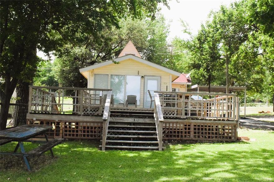 Summer time is Lake time !!  Well cared for lake cottage featuring 2 living areas and large deck for watching the world go by. Mature trees provide shade for enjoying the yard all day long. Stroll out to the dock and drop a hook in the water.