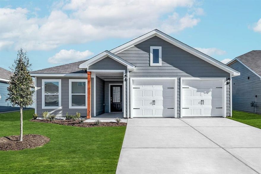 Discover the perfect blend of charm and modern living with this beautiful new-construction home in Fort Worth, perfectly situated on a spacious corner lot along a quiet street within the community. This single-story, three-bedroom, two-bath home offers both charm and functionality. The open-concept layout connects the kitchen, dining, and family rooms—ideal for everyday living and entertaining. The private master suite features peaceful backyard views, an en-suite bathroom, and a walk-in closet. Enjoy a variety of impressive upgrades included at no extra cost, such as granite countertops, energy-efficient kitchen appliances, luxury vinyl-plank flooring, a Wi-Fi-enabled garage door opener, and more!