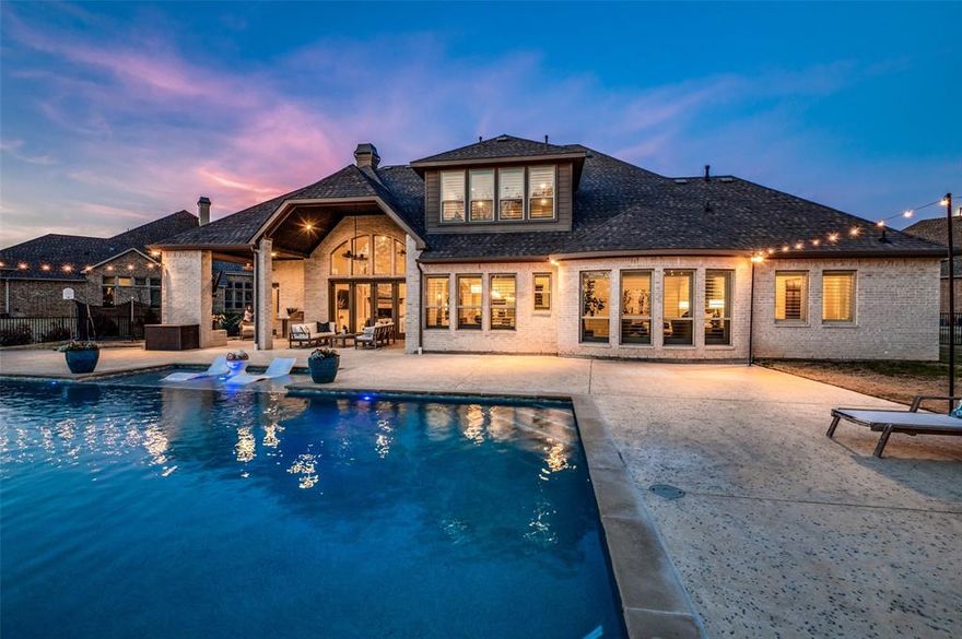 Beautiful home in the coveted Shady Oaks Neighborhood on one of the largest lots. Features abundance of natural light from the floor to ceiling windows in the family room. First floor has office with built-ins, formal dining, guest ensuite, primary bdrm with a spacious bath, vanity and oversized closet. The gourmet kitchen is great for family and entertaining, with a 10 ft island, Wolf Dbl Ovens & 6 burner gas Cooktop and Sub Zero Fridge. Upstairs has 3 bdrms, 2 baths (one J & J), game rm with a lg bar and media rm with projection screen. Enjoy the SPECTACULAR BACKYARD OASIS! Loggia with built-in BBQ and fireplace. A HUGE deck with an over-sized luxury smart pool with water features, shelf, spa, and custom slide. Enjoy the built-in fire pit, in-ground trampoline and big wooden playground. There is a .25 acre heavily wooded green space (HOA maintained) that only you have private access to (this is in addition to your 0.72 acre). Gated driveway with 4 car garage & extra parking.