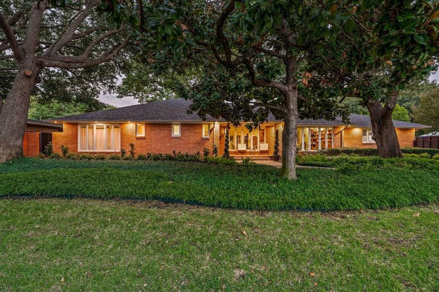 An exceptional property for flexible living exists in this captivating mid century modern home with its main residence spanning 3,021 sq ft plus 944 sq ft guest house (per appraisal). Extensive hardwoods usher you inside this exceptionally renovated home with an impressive attention to detail that's sure to leave you speechless. This thoughtfully designed layout effortlessly connects the entertainment areas into the gourmet kitchen with its spacious island, 6 burner gas cook-top, dual ovens, soft-close cabinetry, and under-mount lighting. The primary wing was redesigned creating a tranquil sanctuary with over 800 sq ft including a custom walk-in closet offering a stackable washer and dryer along with a luxurious bath. The guest quarters is situated above the detached two car garage with a half bath, and showcases a wonderful retreat for multi-gen families with a beautiful kitchenette, living room, and bedroom with ensuite bath. Recent updates include Roof, AC's and Tankless HWH-2023.