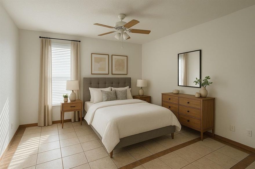 Premium one bedroom home in gated North Arlington community. Huge floorplan, large rooms, hard tile flooring throughout. All updated and renovated. Master suite bath has large garden tub and attached huge closet with custom shelving. Second floor security has private covered patio. Built in cabinets, vaulted ceiling and wood-burning fireplace make this a wonderful home. HVAC and water heater are recently replaced, so this should be trouble free for years! Gated community offers several pools, hot tub, exercise facilities, racquetball courts, tennis facilities, clubhouse with billiards & Ping Pong, BBQ areas and more! Located near Collins Street and I-30, across from Champions Park. Walk to Dallas Cowboy stadium, Texas Rangers ballpark, Texas LIVE!, Six Flags and Hurricane Harbor. Great restaurants, shopping and easy access to I-30 and Hwy 360 to go any direction in Metroplex! NO STRs at all, no new rentals properties at this time; NOT FHA APPROVED. Vacant and ready!