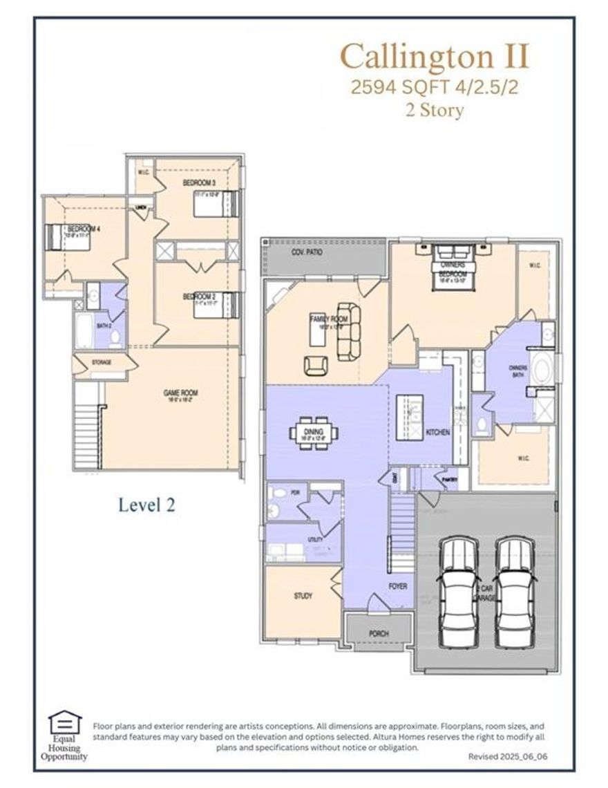 MLS# 21092895 - Built by Altura Homes - Dec 2025 completion! ~ Altura Homes features Summerwood Estates 50ft. & 60ft. Planned thriving community with direct access to I-35 freeway with Movie Grocery and Restaurant. The Callington 2 A plan features 4-2.5-2 is a two-story home that has 4 sides Acme brick & stone on front elevation full sod sprinkler gutters and landscape package. Upon entry home has open spaces with glass doors into study. The home is an open floor plan, kitchen shows well with 42in cabinets large Island granite countertops stainless steel appliances open breakfast area which is open to family room for leisure. This area has full view windows to back yard viewing. Bedrooms are split from owners retreat which has large bedroom bath with both separate tub and shower dual sinks private water closet and Walking owner's closet. Secondary bedrooms are on its separate hallway with full bath and linen closet laundry is off kitchen and leads 2 car garage. Flooring in main area has luxury vinyl floors and carpet in the bedrooms.