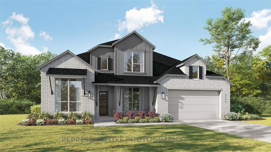 Spacious 3,308 sq ft two-story home offering 4 bedrooms, 3 full baths, and a convenient powder bath, thoughtfully designed with elegant wood floors and striking vaulted ceilings throughout. The primary suite features a luxurious 59in rectangular freestanding tub, while the inviting family room is anchored by a cozy fireplace, and a private ensuite bath adds comfort and functionality to one of the secondary bedrooms