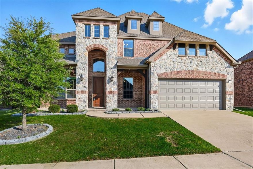 Discover a beautifully appointed home in the heart of the desirable Woodcreek Fate community. Designed with both comfort and functionality in mind, this residence offers a spacious and versatile floor plan perfect for today’s lifestyle. The main floor features the primary suite with a spa-like bath and a guest or in-law suite, ideal for multi-generational living or extended stays. A dedicated home office provides a quiet workspace with convenience and privacy. Upstairs, you’ll find three additional bedrooms along with a large game room and a separate media room, creating the perfect setting for entertainment, family nights, and hosting guests. Step outside to the extended covered patio with fireplace, an inviting spot for outdoor dining or relaxation year-round. The oversized backyard offers endless possibilities, including the space to design and build your own pool. As a resident of Woodcreek, you’ll enjoy resort-style amenities including three swimming pools, a clubhouse, fitness center, multiple playgrounds, dog parks, walking trails, and even a putting green. The community fosters an active, family-friendly environment with something for everyone to enjoy. Conveniently located near top-rated schools, shopping, dining, and easy highway access, this home delivers both everyday convenience and a welcoming neighborhood lifestyle. With its thoughtful layout, beautiful features, and access to outstanding amenities, Grisham Drive is a home you don’t want to miss.