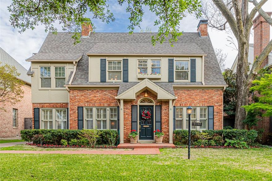 Intriguing 3,590 sq. ft. 4 bedroom, 4 bathroom, 2 story floor plan with open entertainment spaces, guest house, magical back yard on 60 x 175 lot in the heart of the Park Cities.  Transform it into your dream home or live in it as it is.  Downstairs features: Living with fireplace, Formal Dining, Spacious Family with fireplace open to Casual Dining & Kitchen overlooking a dreamy backyard, 4th Bedroom & Bath currently used as a Study or Living. Upstairs features: Primary open to 23 x 12 Living Area with Fireplace & Built-Ins & Ensuite Bath, Office, 2 additional Bedrooms with Ensuite Bathrooms. Property sold As Is.
Buyer & Buyer Agent to verify measurements & information.  SD, Floor Plan, Offer Instructions, etc. downloaded to MLS