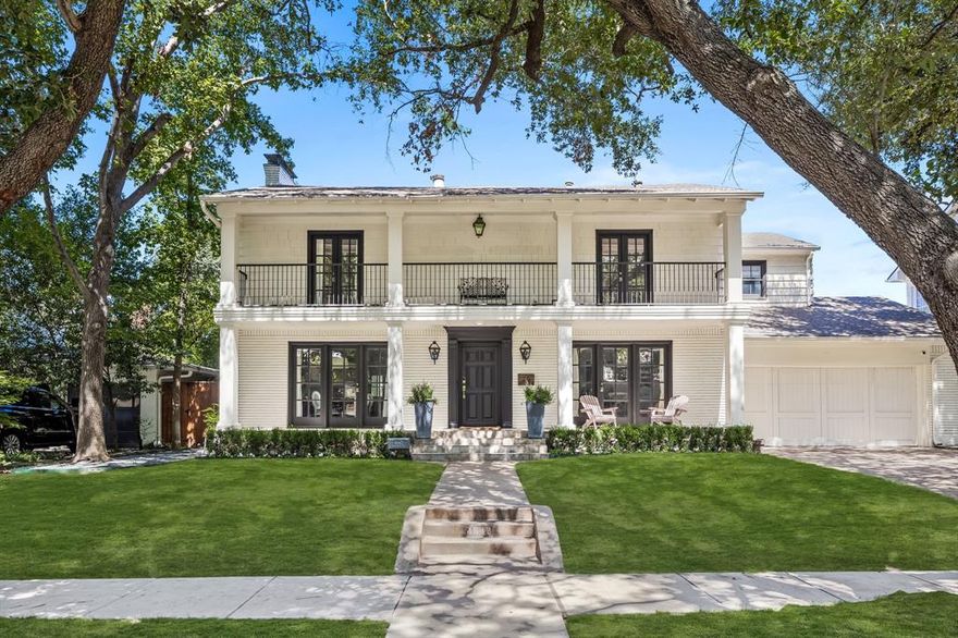 Nestled on a prime block in highly sought-after West Highland Park, this beautifully redone traditional home seamlessly combines timeless charm with modern functionality. The main level features a lovely, updated kitchen with a cozy breakfast room and built-in banquette, perfect for casual dining. The family room, complete with a wet bar and fireplace, opens to meticulously landscaped grounds, a sparkling pool, and a separate turfed play yard, ideal for entertaining. Upstairs, the expansive primary suite includes its own fireplace, luxurious his and hers closets, and a spa-like bath. Three additional spacious bedrooms and a versatile playroom complete the second level. Designer touches throughout the home include stunning wallpapers by Schumacher and Quadrille. With three fireplaces, ample storage, and an attached two-car garage, this home is as practical as it is beautiful.