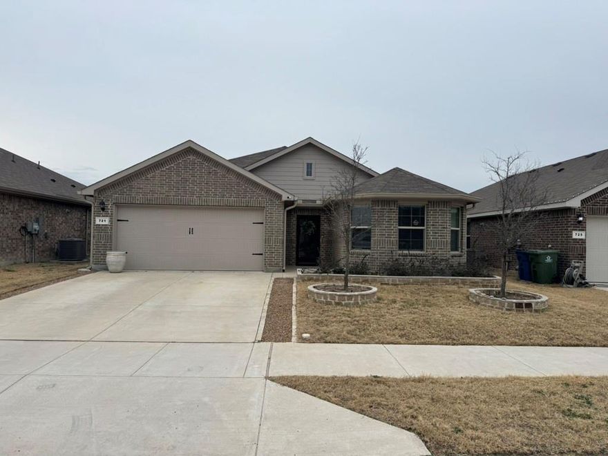 Beautifully upgraded and maintained home offering a functional open layout, numerous updates, and unmatched outdoor living space. Durable tile flooring runs through the main areas, and natural light keeps the home feeling bright and inviting. The kitchen features granite countertops, stainless steel appliances, white cabinetry, a large island with bar seating, and updated fixtures. It opens directly to the dining and living areas, making it easy to host or keep everyone connected day to day. The living room includes a custom accent wall that adds warmth and character. The primary suite is privately positioned and offers a spacious bedroom, double vanity, large standing shower and walk-in closet. Secondary bedrooms are well-sized and provide flexibility. Bathrooms are clean and modern, and the dedicated laundry room includes added upper shelving for extra storage. Outside, you’ll find an extended covered patio with a substantial pergola, lighting, mounted TV space, and room for multiple seating areas - a true extension of the home with plenty of yard space left for gardening, play or pets. The home carries an FHA loan at 4.75% that is assumable for qualified buyers. Come see it today!