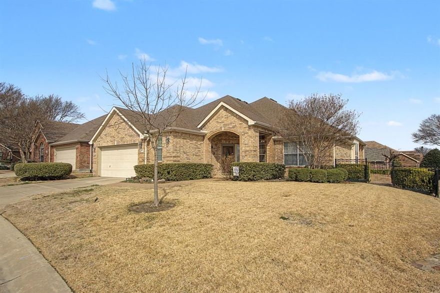 Welcome to this impeccably maintained home in much sought-after Heritage Ranch Golf and Country Club! This lovely corner lot boasts of parklike views from the front covered porch and the back covered wrap-around patio. Enter into a cheerful open floor plan with elegant crown molding in most rooms, a formal dining room for that special entertaining, a cozy gas log fireplace in the family room which is open to the bright kitchen and breakfast dining area with plantation shutters and a window seat, lovely granite counters, solar lighting, all stainless steel appliances, double oven, large walk-in pantry and the refrigerator stays! In addition to the LVT wood-look floor throughout, there is also an intercom, a walk-in spa like tub in
the master, huge master closet, and solar lighting in both the kitchen and powder room. Roof replaced in 2018, complete HVAC in 2025, water heater in 2023, and windows updated in 2024.  This gated resort style community is nestled in the middle of a beautiful golf course designed by the famed Arthur Hills, and also includes amazing amenities such as an indoor and outdoor pool, magnificent fitness center, various lakes and scenic walking trails, tennis and pickle ball courts, bocce ball, catch-and-release fishing, restaurants, ball room, and a plethora of exciting community clubs and activities! Feel like you're always on vacation and be proud to call this home!