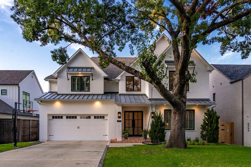 This beautifully crafted home offers 5 spacious bedrooms and 4.5 bathrooms, blending luxury and functionality throughout. The open floorplan features soaring ceilings, custom cabinetry, built-in shelving, and a chef’s kitchen with Thermador appliances and designer lighting. The main floor includes an office, guest suite, and expansive living areas. The second floor features a luxurious primary suite with a walk-in closet and spa-like ensuite, plus three additional bedrooms and a media room. The backyard is an entertainer’s paradise with landscape lighting, a pool, putting green, grill area, and a covered patio with bug screens and misters. Enjoy a serene and private backyard retreat, with no neighbors behind you, offering the perfect sanctuary for relaxation and entertaining.