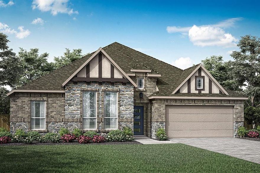 MLS# 21166283 - Built by Pacesetter Homes - Mar 2026 completion! ~ Welcome home to 2021 Morris Street. For sale in Rockwall, TX, this stunning new 4-bedroom, 3-bath home that perfectly blends luxury, comfort, and functionality. The open-concept family room features a breathtaking cathedral ceiling and a cozy fireplace with a brick surround and box beam mantle, creating the ideal gathering space. The deluxe kitchen boasts 42 upper cabinets, stainless steel appliances including a 36 cooktop, built-in wall oven, microwave, and dishwasher plus a pull-out trash drawer, under-cabinet lighting, and a convenient butlers pantry. A multi-slide patio door opens to the spacious outdoor area, complete with a pre-wired outlet for an outdoor TV. The luxurious master suite includes a spa-like bath with a separate tub and shower for ultimate relaxation. Additional highlights include brushed nickel light fixtures, LED disk lighting in the family room, full gutters around the entire home, and a 3-car tandem garage for added storage and convenience. Your Pacesetter Home comes equipped with a suite of smart features designed to enhance everyday living.-Ring Video Doorbell-Honeywell Smart T6 Thermostat for energy savings-WiFi-enabled Garage Door-Rainbird Wifi-capable Sprinkler System