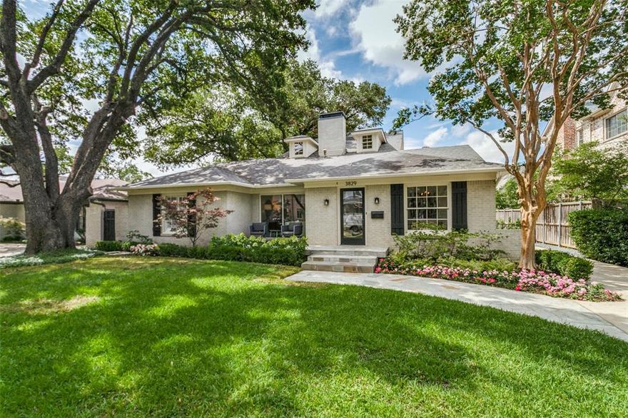 Embrace the charm of this University Park gem! This 4 bedroom, 4 bathroom, home zoned to Hyer Elementary is walking distance to Preston Center and Coffee Park. The spacious formal living room, has natural light and a cozy fireplace. The updated gourmet kitchen boasts marble countertops and modernized appliances.The first floor primary suite has beautiful updated bathroom with a deep soaking tub and separate shower. An additional bedroom downstairs is ideal for guests or as a home office. Upstairs, two bedrooms provide ample space and comfort, and game room. Outside, the landscaped backyard beckons with a charming patio and built-in grill-ideal for entertaining or enjoying quiet moments. A detached garage with guest quarters offers flexibility, perfect for hosting visitors or creating a private workspace.