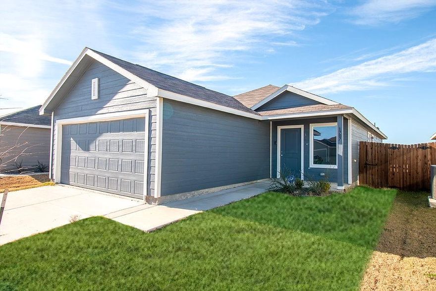 Welcome home to this beautifully designed single-story retreat, perfect for both everyday living and entertaining. The open-concept layout seamlessly connects the kitchen, dining, and family room—creating a bright, welcoming space for gatherings with family and friends. Tucked away in the back of the home, the private owner’s suite offers a peaceful escape with its own en-suite bath and spacious walk-in closet. Two additional bedrooms are thoughtfully positioned along the side of the home, making them ideal for guests, children, or a home office. This home offers comfort, functionality, and a layout designed to fit today’s lifestyle.