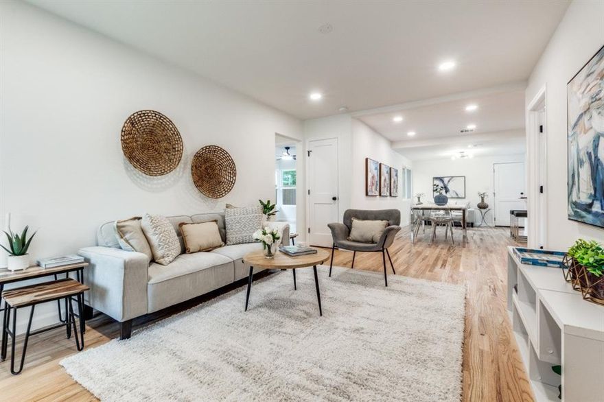 Welcome to 1431 Carson Street, a completely reimagined, better-than-new home that has been renovated down to the studs with no detail overlooked. This is the definition of move-in ready, offering the perfect blend of modern design, quality craftsmanship, and everyday functionality. From the moment you arrive, you’ll notice the inviting front porch, ideal for morning coffee or unwinding in the evenings. Step inside to discover a light, bright interior with all-new finishes, including brand-new flooring, fresh interior and exterior paint, and a seamless flow designed for both entertaining and comfortable living. The home has undergone a full system overhaul, giving buyers peace of mind for years to come, including a new roof, new HVAC system, updated electrical, and new appliances,  eliminating the stress and expense of future major updates. One of the most desirable features is the spacious primary suite, creating a true private retreat. This expanded layout offers flexibility and functionality, perfect for homeowners seeking a split-bedroom feel, additional square footage, or a more luxurious primary space rarely found at this price point. Situated on a generously sized lot, the property boasts a large backyard with endless potential, whether you envision a pool, outdoor kitchen, play space, or entertaining area, this yard delivers the space to make it happen. The lot size also adds a level of privacy and versatility that is increasingly hard to find. Conveniently located with quick access to major highways including I35, I30, and I45, making commuting throughout the DFW metroplex seamless. Better than new, ideally located, and completely turnkey...this is one you don’t want to miss. Schedule your showing today!!