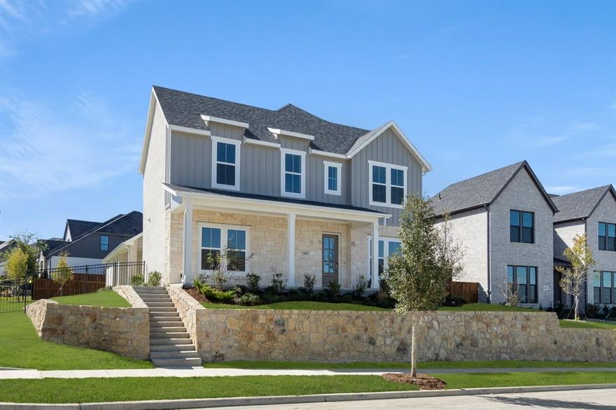 MLS# 20945262 - Built by Drees Custom Homes - Ready Now! ~ Upon entering this home you are greeted by a 2 story foyer with a spiral staircase. First floor offers a chef's kitchen, casual and formal dining areas, large family room that opens onto a covered outdoor living area with fireplace. Primary and secondary bedrooms on first floor, 3 bedroom, two baths and game room on the 2nd floor.