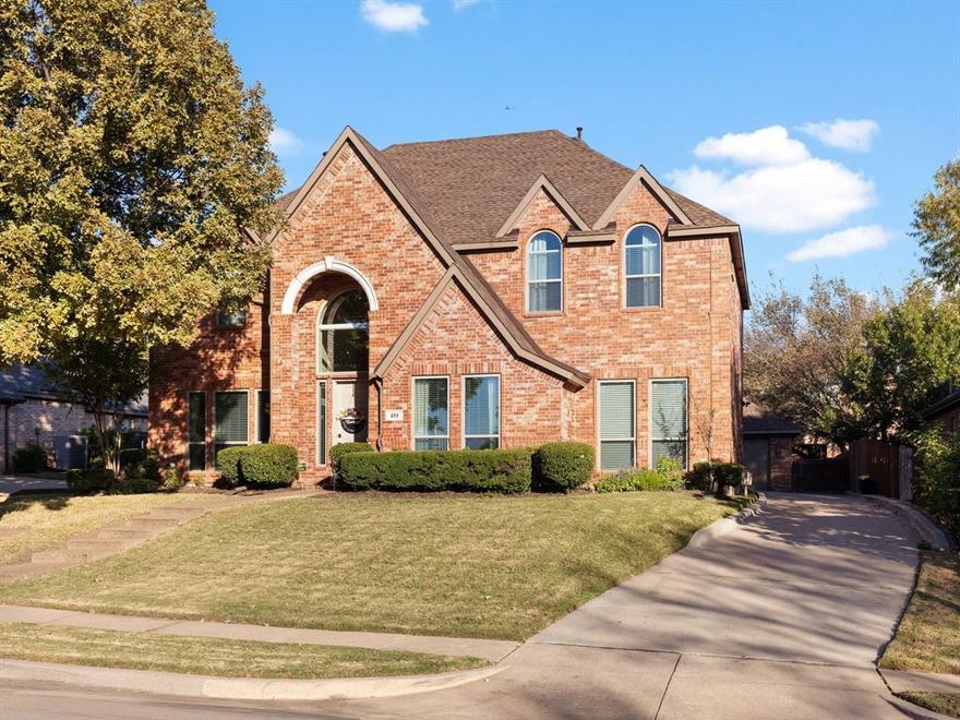 Welcome to your dream home in the highly sought-after Argyle School District! This beautifully updated 5-bedroom, 3-bath residence sits on an oversized cul-de-sac lot, offering plenty of space, privacy, and charm.  Step inside to find an inviting floor plan featuring a dining room and an updated kitchen complete with an island, modern lighting, and stylish finishes. The built-in bookshelves with custom lighting add a warm, elegant touch to the living area.  Enjoy peace of mind with numerous recent upgrades, including a new roof with Class 4 shingles, all new energy-efficient windows, two new 50-gallon water heaters, fresh exterior paint, and a rebuilt sprinkler system. The main bath has been tastefully updated, combining comfort and contemporary design.  Outside, the expansive backyard is perfect for entertaining or relaxing under the covered patio, with ample room for play or a future pool. All information herein is considered reliable but not guaranteed. Buyer is to verify all information on this MLS sheet, flyer, or website, including but not limited to schools, square footage, acres, taxes, easements, and minerals.
Located in a quiet cul-de-sac within the acclaimed Argyle ISD, this home blends thoughtful updates, quality craftsmanship, and a prime location—making it truly move-in ready!