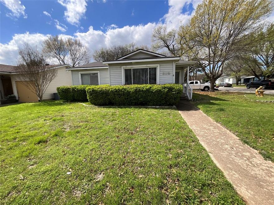 Welcome to Harrison drive! This cute fully remodeled gem is ready for it's new owners! The property offers 3 large bedrooms and 2 FULL Baths along with an open floor plan, large eat in kitchen, decorative lighting, new paint & updates. Come outside to the large backyard where endless potential and possibilities can happen in this NO HOA subdivision. The garage was converted into the master bedroom and there is a storage shed outside to still have a space for any garage or landscape items. This cute place, to soon call home sits on a corner lot in the heart of Hurst and is conveniently located close to North East Mall shopping, Kroger grocery store and many restaurants. Property is being sold AS-IS! Book your showing, this won't last long.